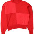 Sweter damski w stylu vintage z golfem UK 12 w kolorze średniej czerwieni
