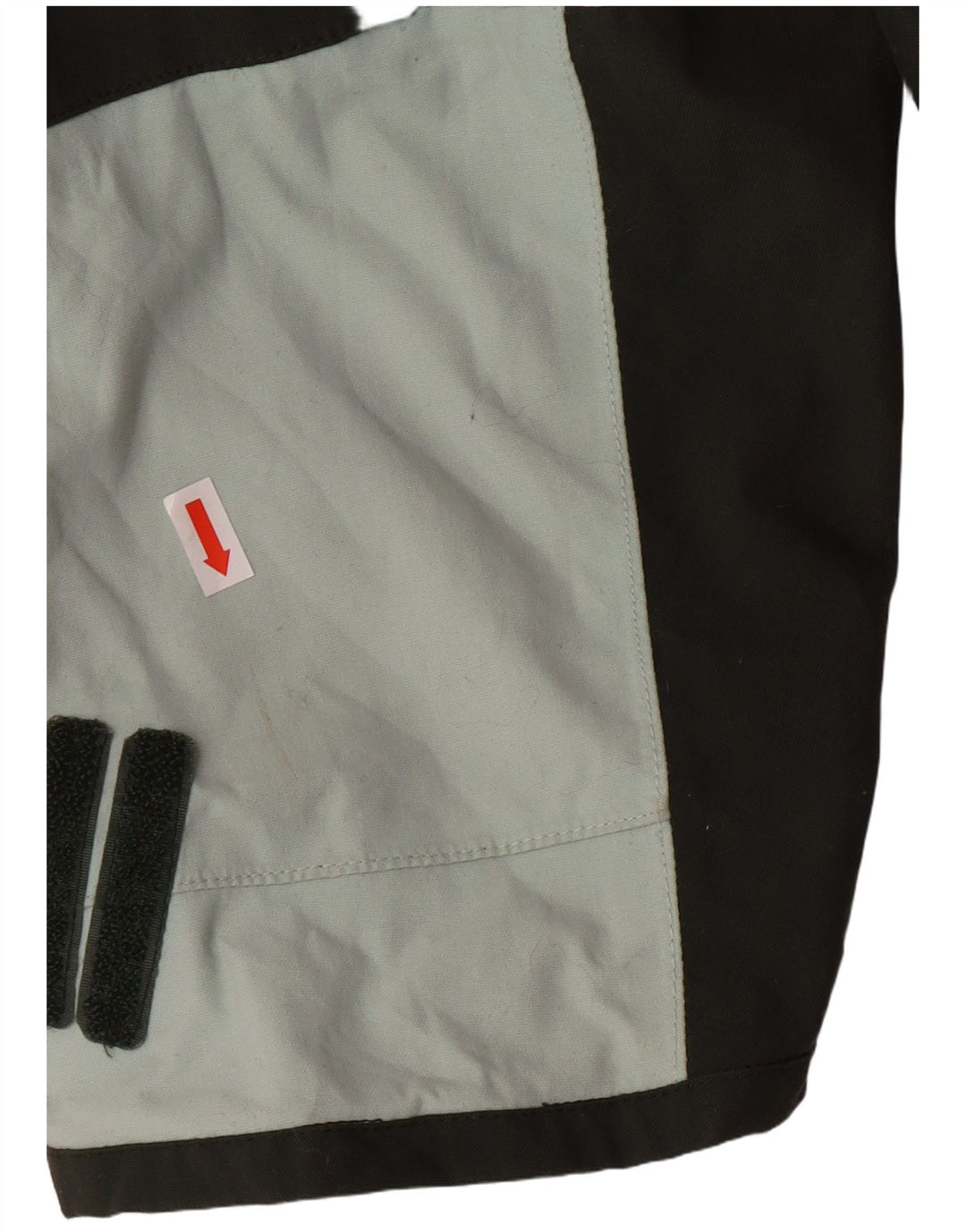 Męska kurtka wiatrówka VANS z kapturem UK 40, duży nylon w blokach kolorów khaki