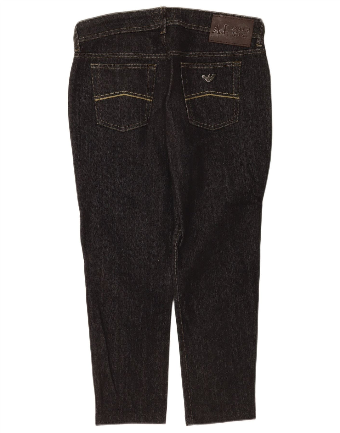 Damskie jeansy Armani Cropped W29 L23 Czarne bawełniane
