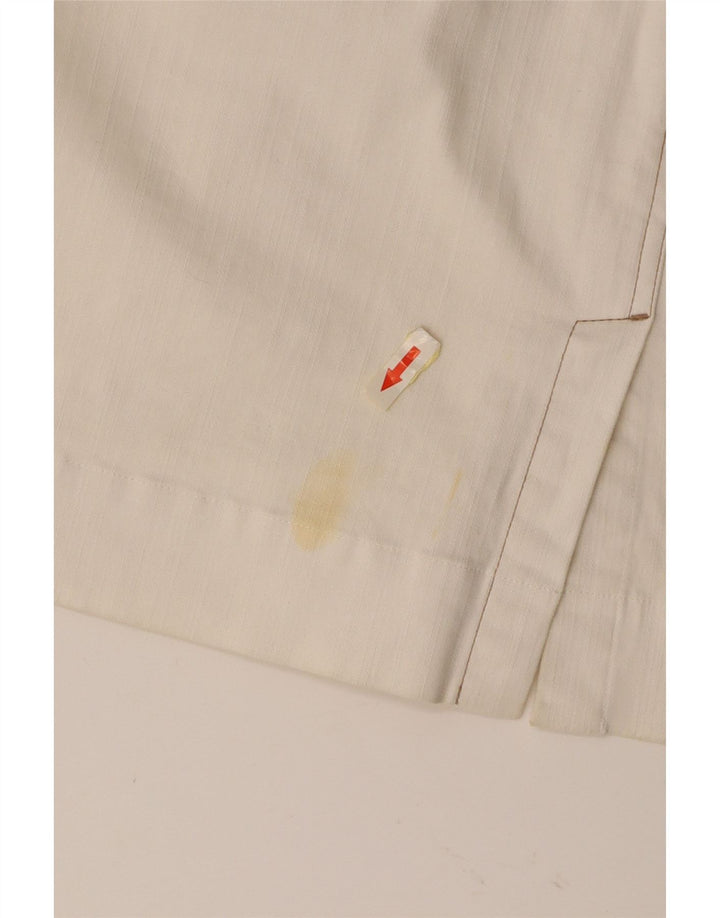 MARLBORO CLASSICS Damska mini spódniczka z wysokim stanem EU 50 3XL W36 Biała bawełna