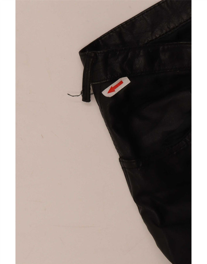 Spodnie damskie skórzane vintage W27 L32 czarne