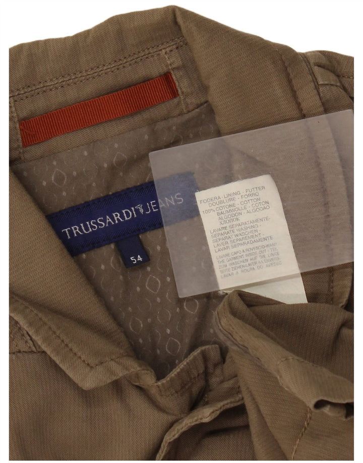 Męska kurtka użytkowa Trussardi Jeans IT 54 2XL beżowa bawełniana