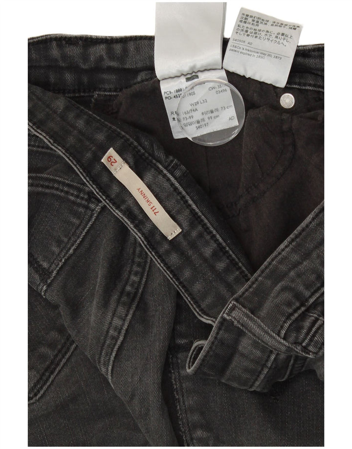 Damskie jeansy LEVI'S 711 Skinny W29 L32 Szara bawełna