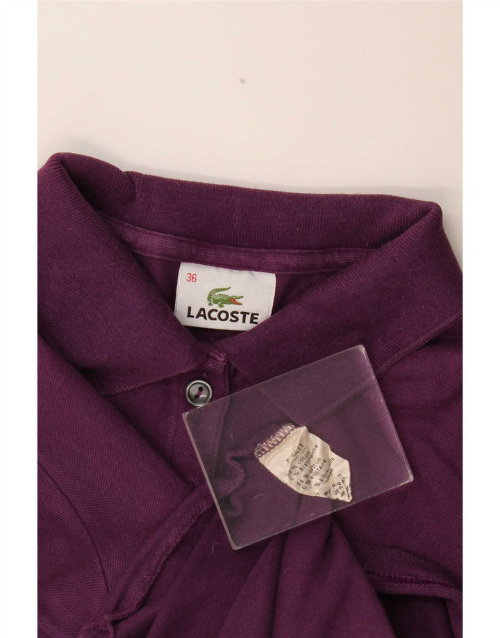 Damska koszulka polo Lacoste, rozmiar 36, mała, fioletowa, bawełniana