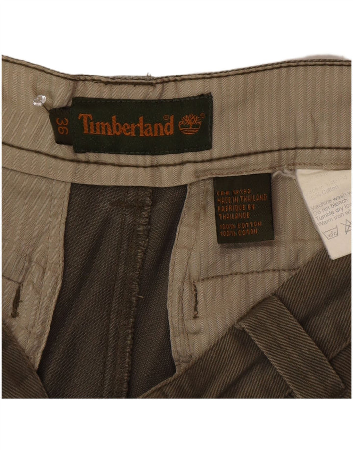 Męskie proste spodnie cargo Timberland W36 L27 Beżowa bawełna