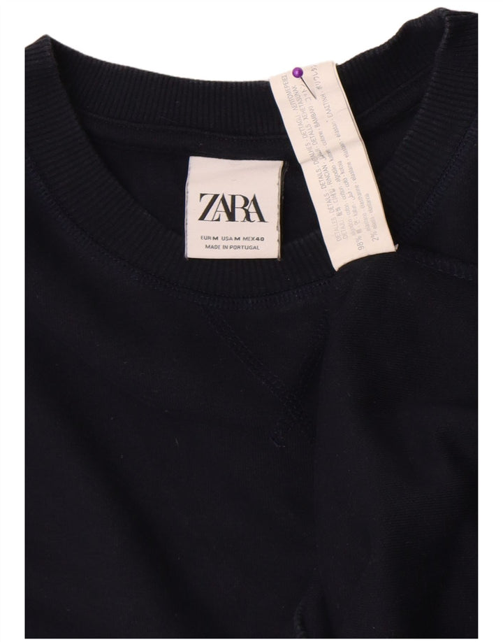 Męski sweter Zara, średni granatowy, bawełniany