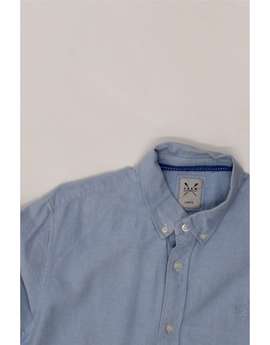 CREW CLOTHING Mens Shirt Large Blue Cotton Vintage Crew Clothing and Second-Hand Crew Clothing from Messina Hembry 