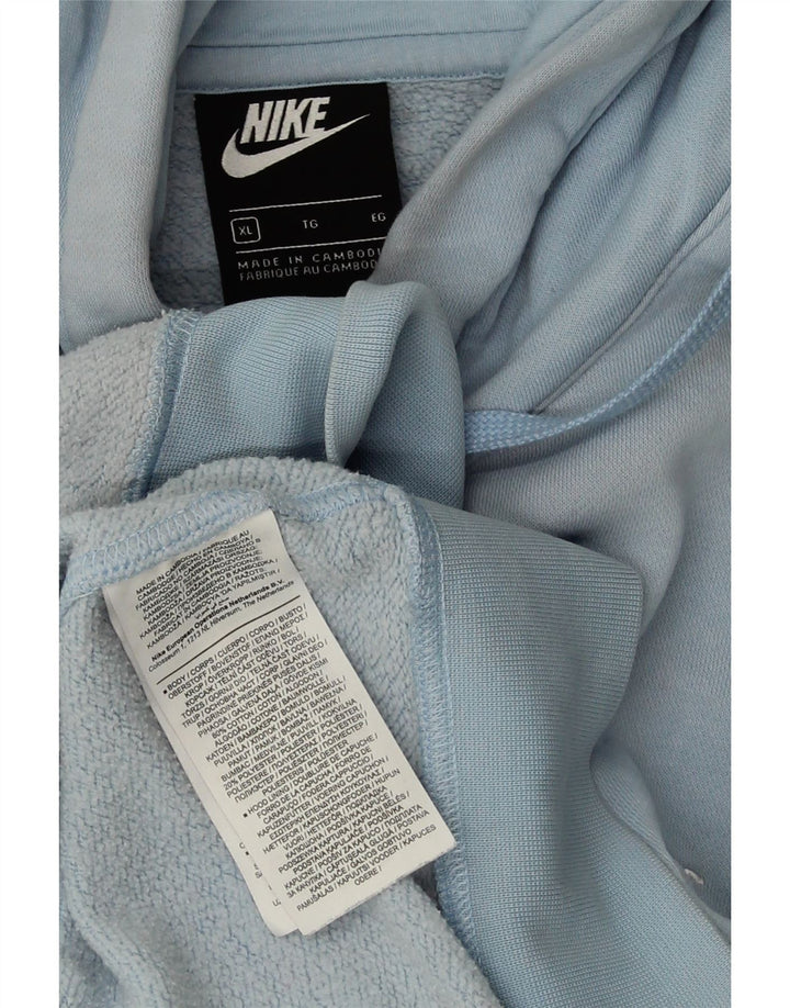Męski sweter z kapturem NIKE XL, niebieski, bawełniany