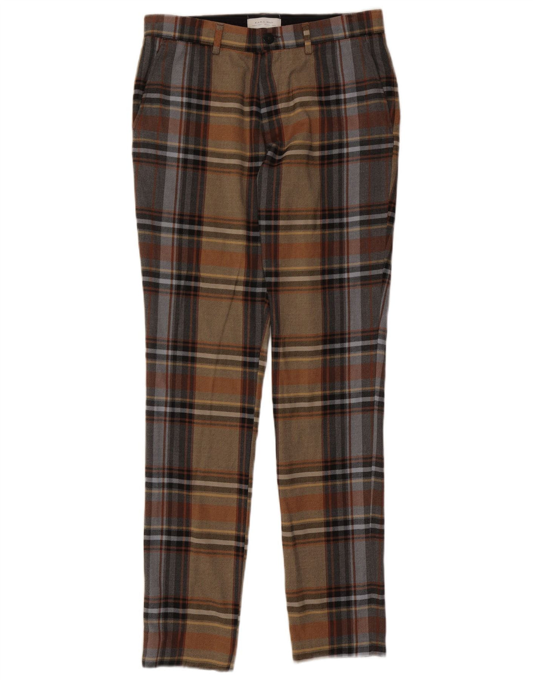 Męskie spodnie chino Zara EU 40 Medium W31 L33 w wielobarwną kratę