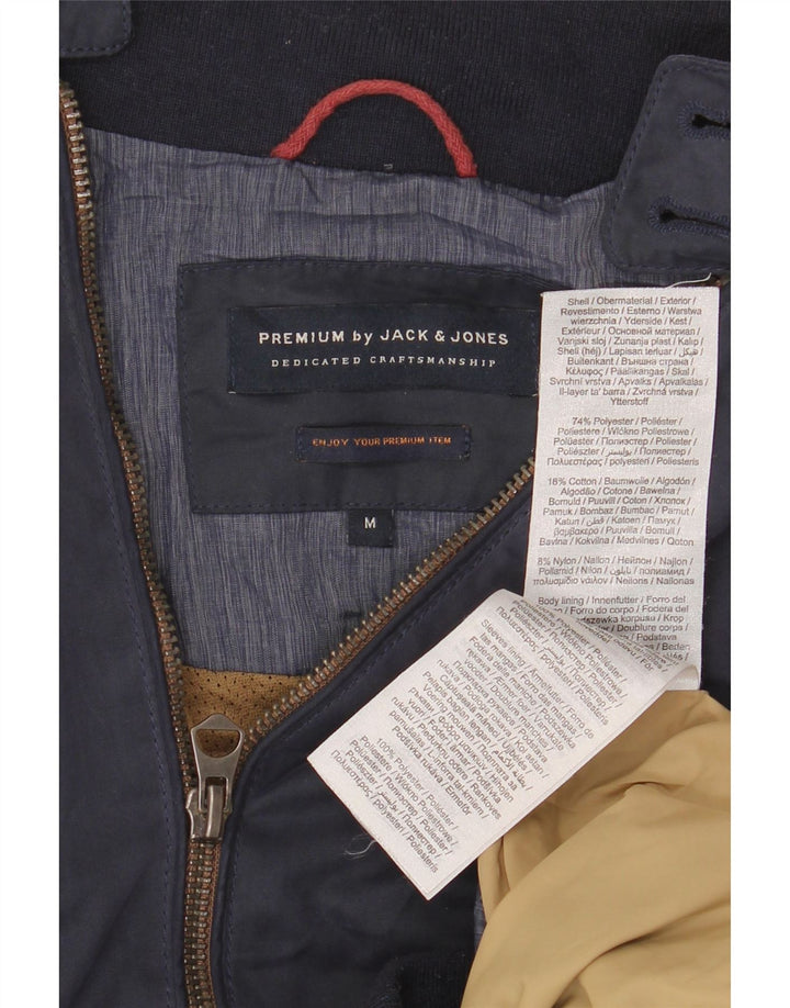 Męska kurtka bomber Jack & Jones UK 38, średni granatowy poliester