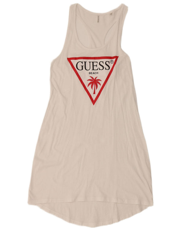 Damska sukienka Guess Graphic Sundress UK 12, średnia biel