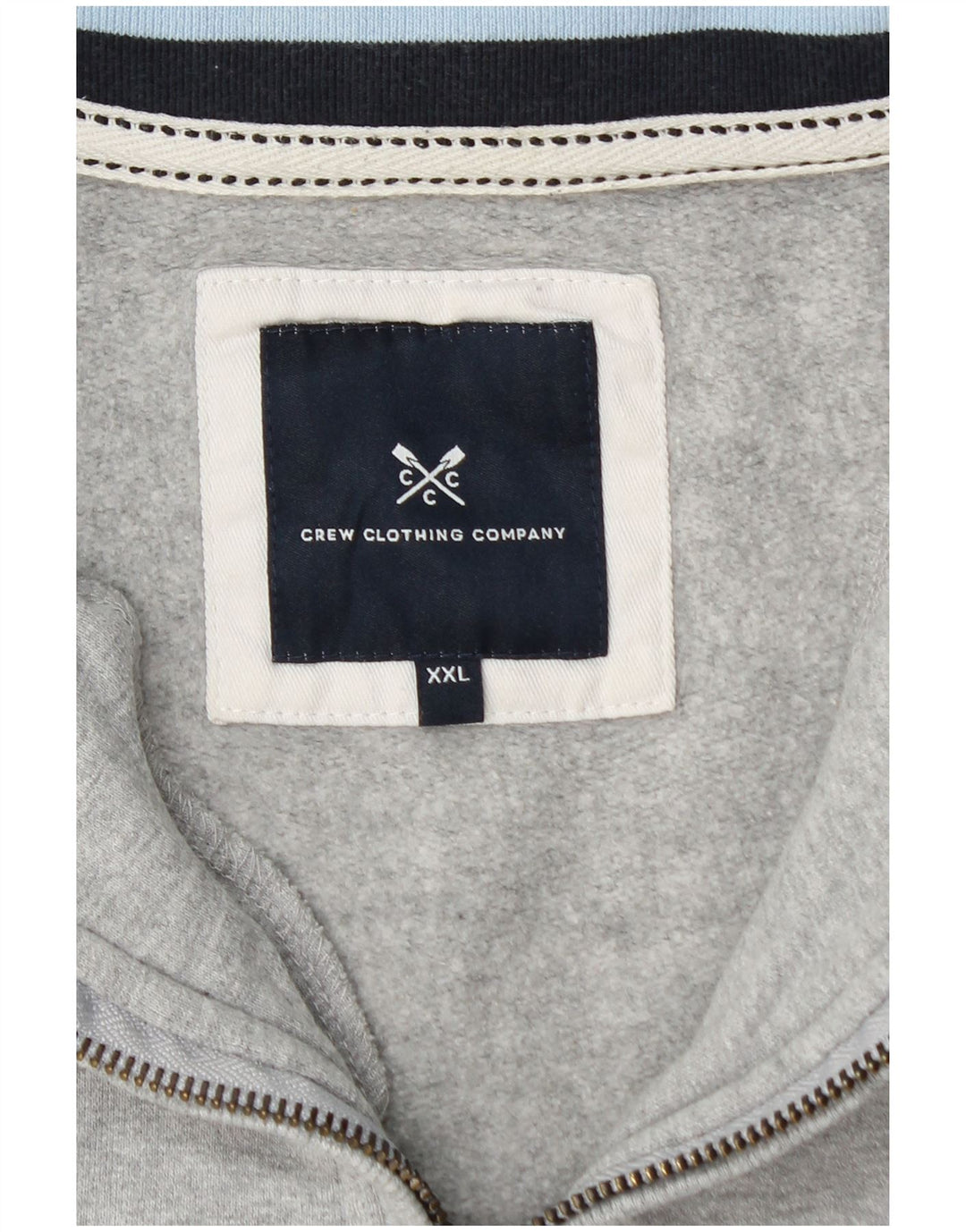 CREW CLOTHING Damska bluza z zamkiem błyskawicznym, UK 20 2XL, szara bawełna