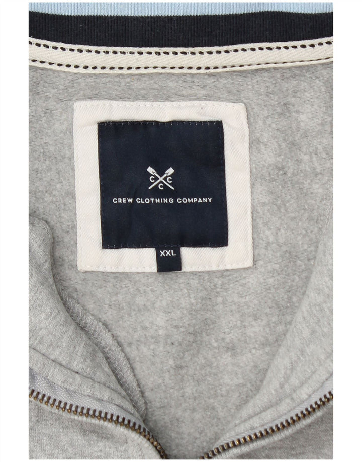 CREW CLOTHING Damska bluza z zamkiem błyskawicznym, UK 20 2XL, szara bawełna