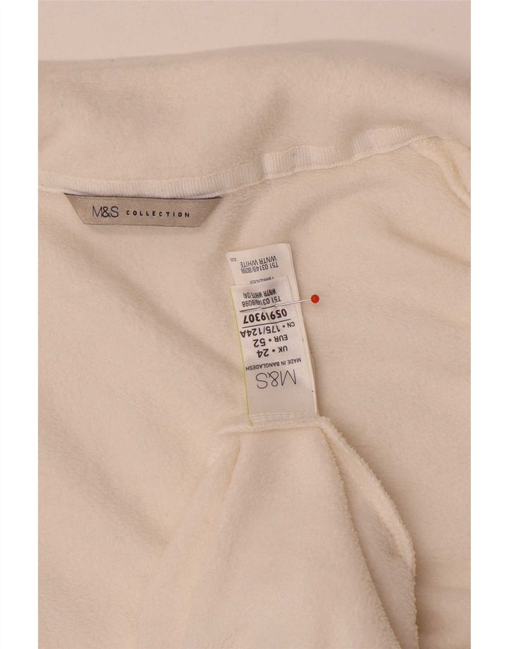 Damska kurtka polarowa Marks & Spencer UK 24 4XL Biały poliester
