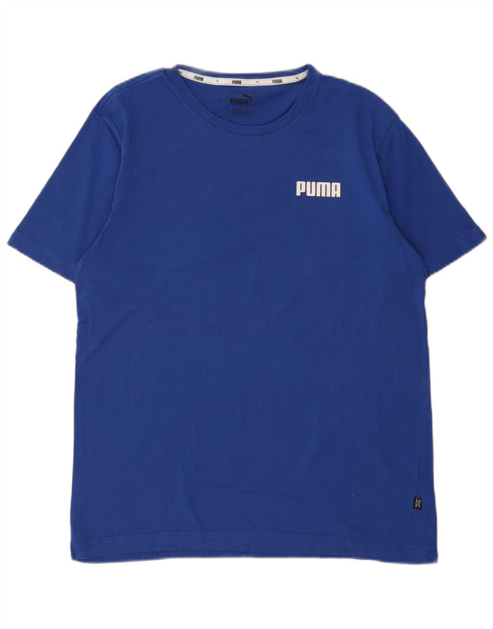 T-shirt męski Puma Top, średni niebieski, bawełniany