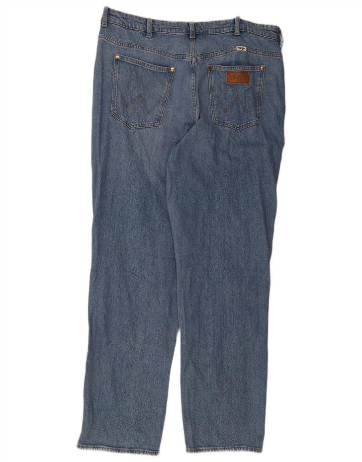 Wrangler Męskie proste dżinsy Mom Straight W36 L32 Niebieskie bawełniane