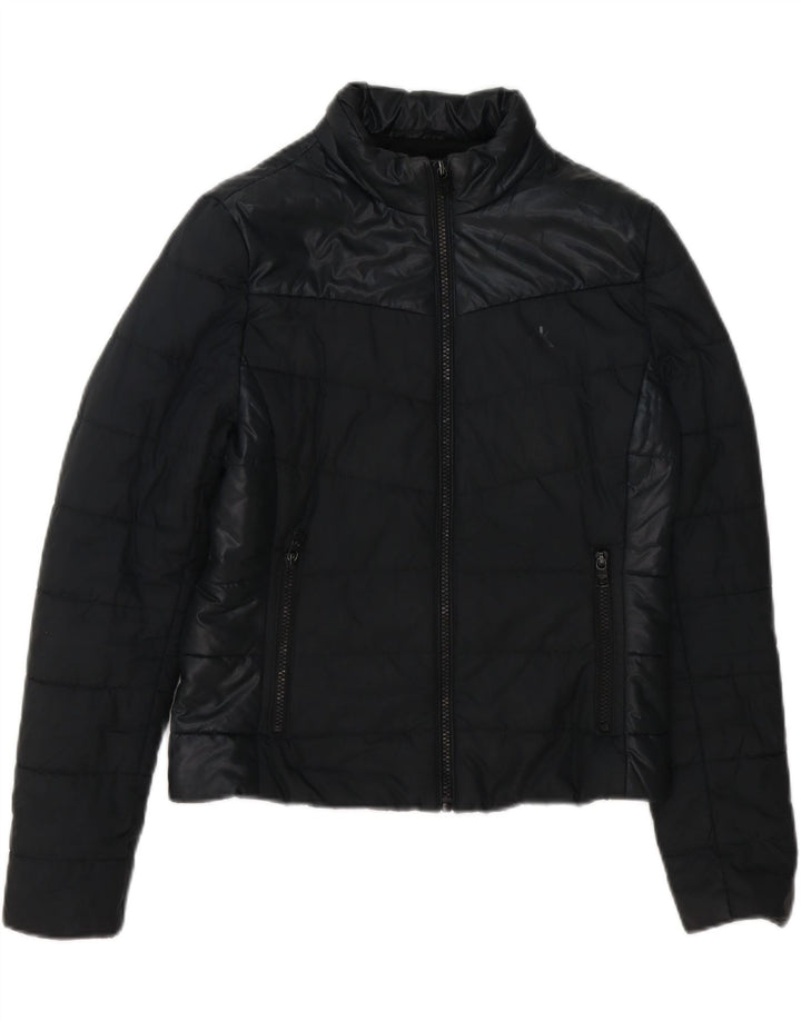 CALVIN KLEIN JEANS Womens Padded Jacket UK 10 Small Black Polyester