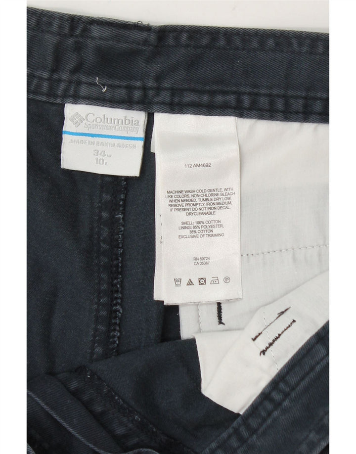 Męskie spodenki cargo Columbia W34, duże, granatowe, bawełniane