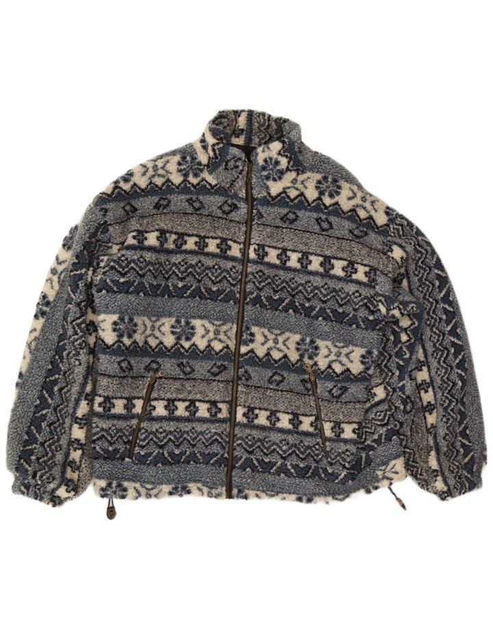 Męska kurtka polarowa Vintage UK 40 Large Blue Fair Isle