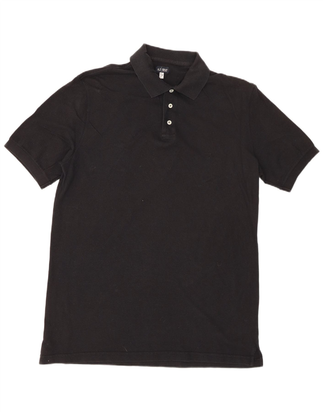 ARMANI JEANS Męska koszulka polo XL, czarna, bawełniana