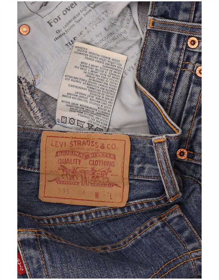 Damskie jeansy Levi's 595 Straight W31 L34 Niebieskie bawełniane