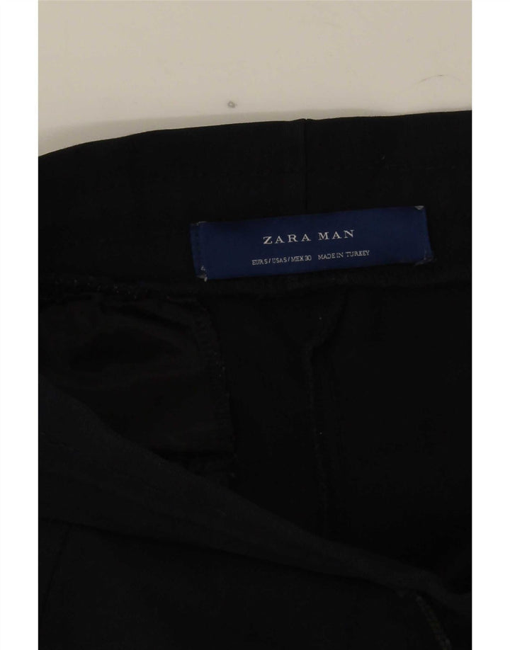 Męskie spodnie dresowe Zara Joggers Small, granatowe, z blokami kolorów