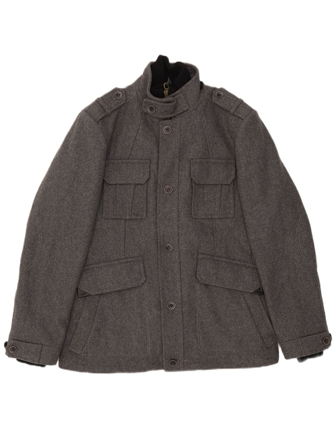 Męska kurtka wojskowa Esprit UK 42 XL, szara wełna