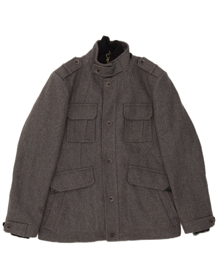 Męska kurtka wojskowa Esprit UK 42 XL, szara wełna