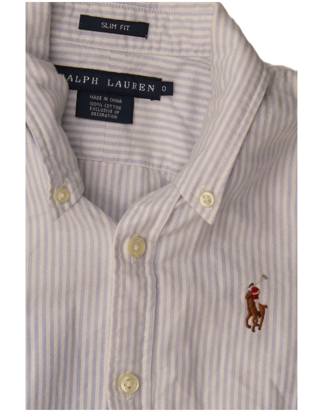RALPH LAUREN Damska koszula slim fit US 0 XS, bawełniana w niebieskie paski