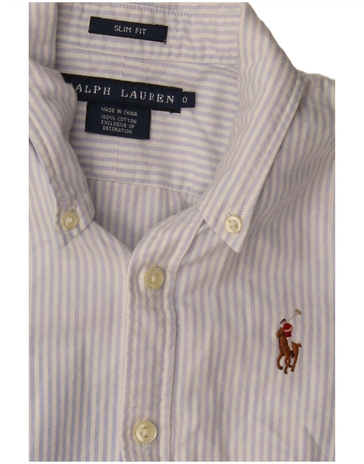 RALPH LAUREN Damska koszula slim fit US 0 XS, bawełniana w niebieskie paski