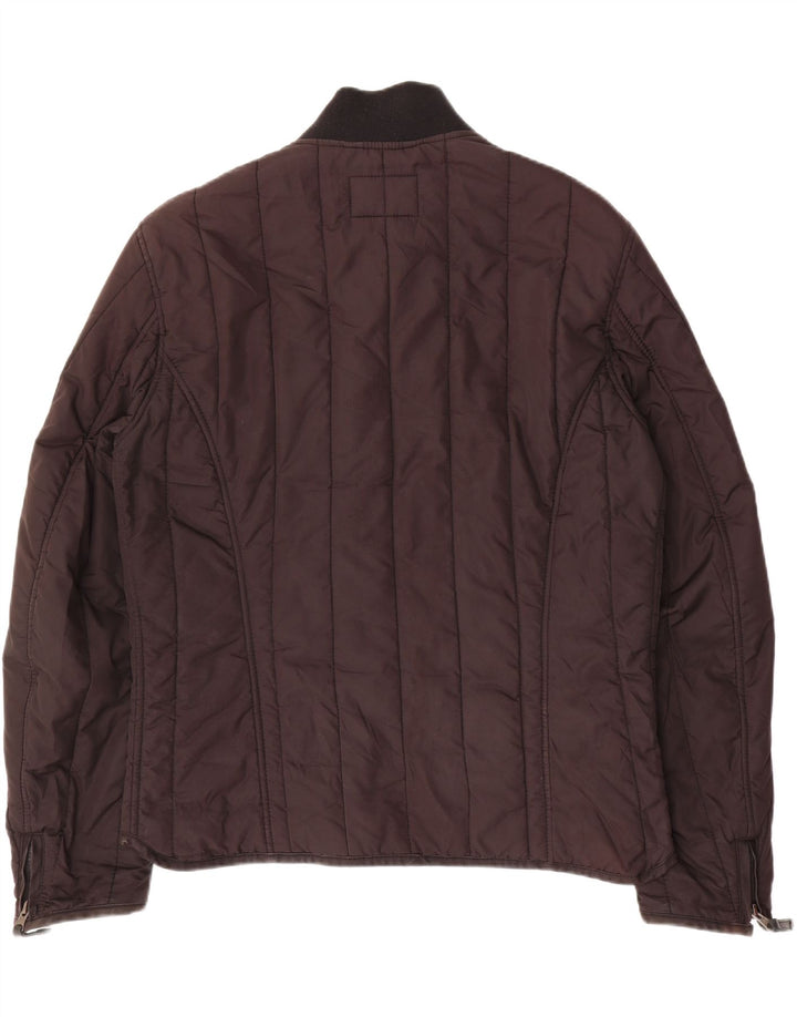 EMPORIO ARMANI Womens Padded Jacket UK 16 Large Black Polyester