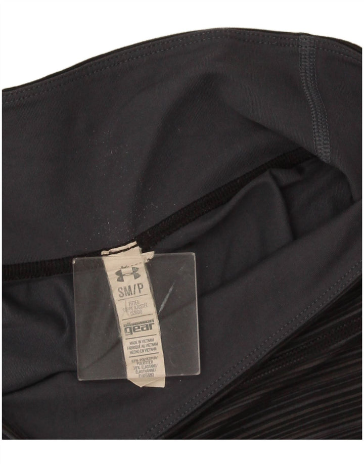 Damskie legginsy Capri Under Armour UK 10, małe, szare, poliestrowe paski