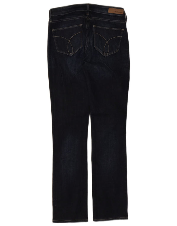 Damskie jeansy Calvin Klein Straight W25 L30 Granatowe, bawełniane