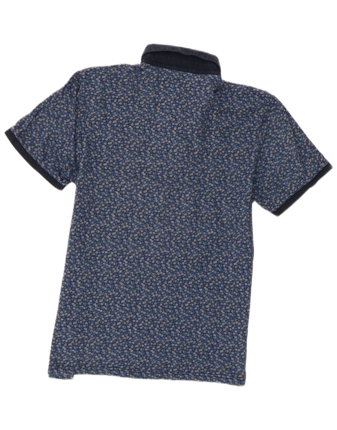 Męska koszulka polo Ted Baker, rozmiar 4, duża, niebieska, bawełniana w kwiaty
