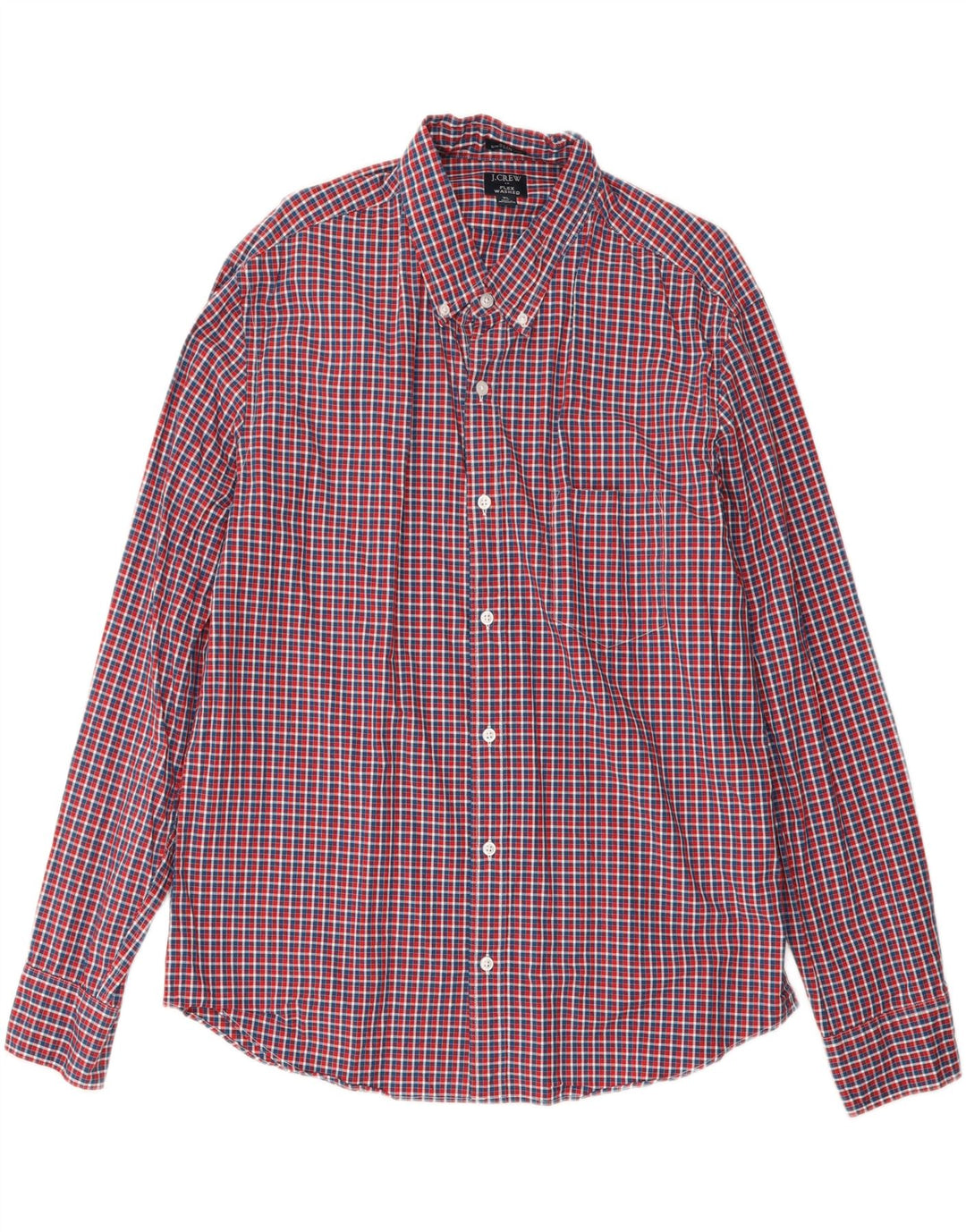 J. CREW Mens Flex Slim Shirt XL Multicoloured Gingham Cotton Vintage J. Crew and Second-Hand J. Crew from Messina Hembry 