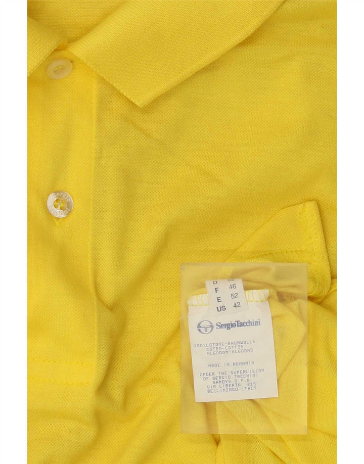 Męska koszulka polo SERGIO TACCHINI IT 52, duża, żółta, bawełniana