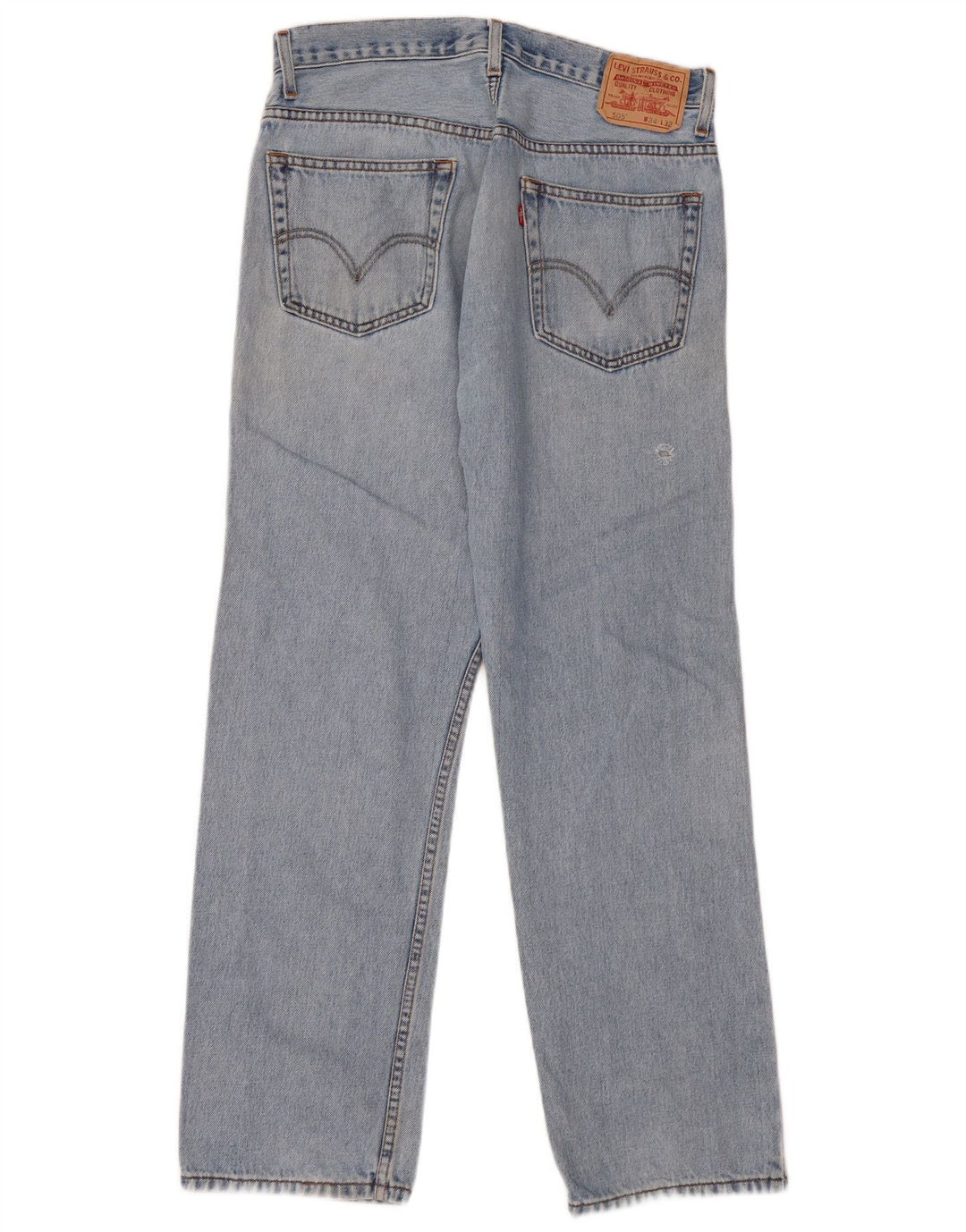 Męskie jeansy LEVI'S 505 o regularnym kroju W34 L32, niebieska bawełna