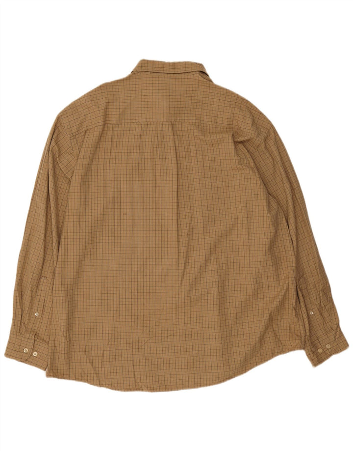 Męska koszula flanelowa Nautica 2XL, bawełniana beżowa krata