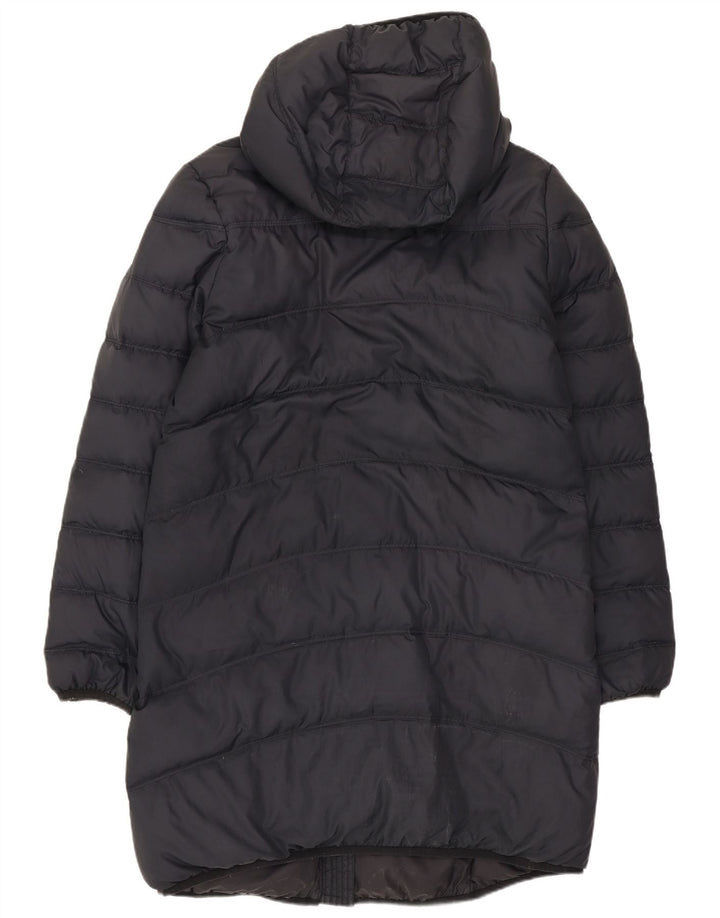 Damski, oversize'owy, wyściełany płaszcz z kapturem i kapturem, Nike UK 10, mały, granatowy, poliester