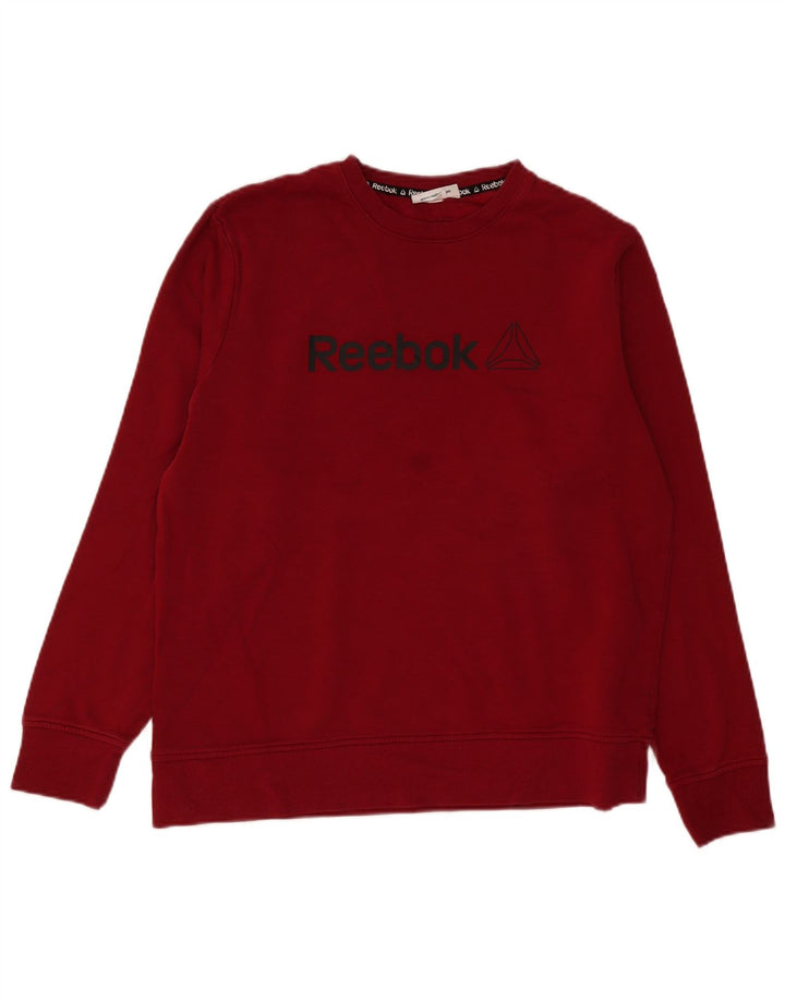 Męska bluza Reebok z grafiką, duża, bordowa