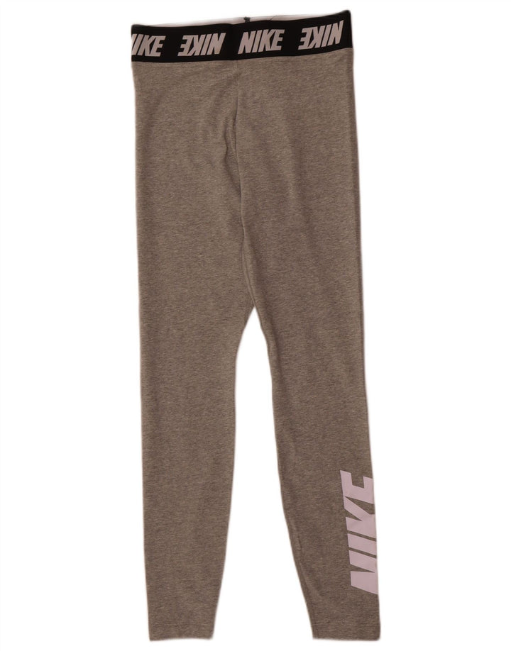 Damskie legginsy Nike Graphic UK 10, małe, szare, bawełniane