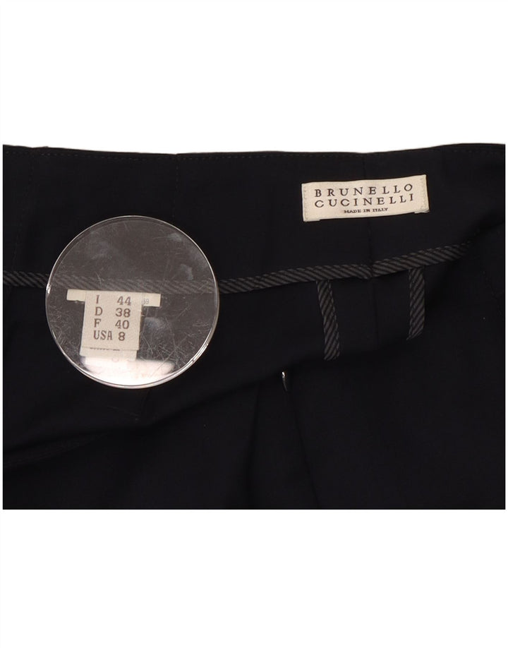 Spodnie garniturowe damskie Brunello Cucinelli IT 44 Medium W30 L27 Granatowe Klas