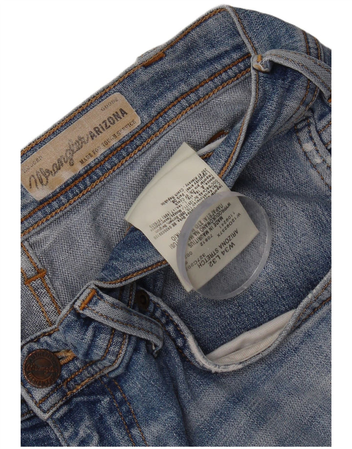Męskie spodenki jeansowe Wrangler w trudnej sytuacji W34, duże, niebieskie, bawełniane