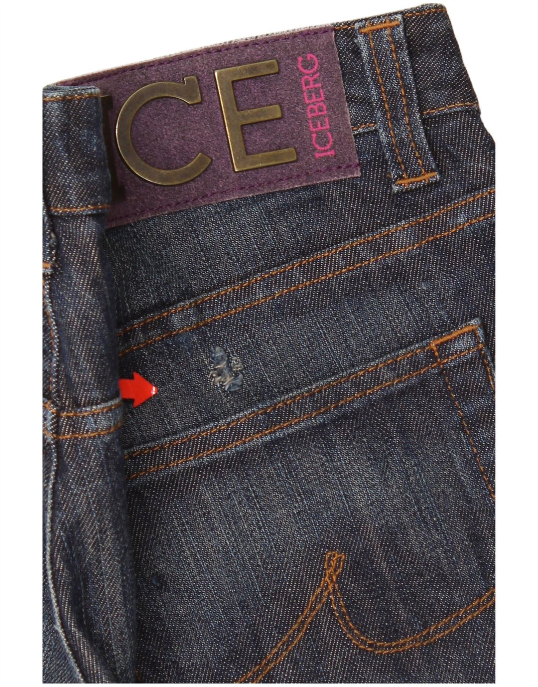 Jeansy damskie Iceberg W32 L32 Granatowe bawełniane