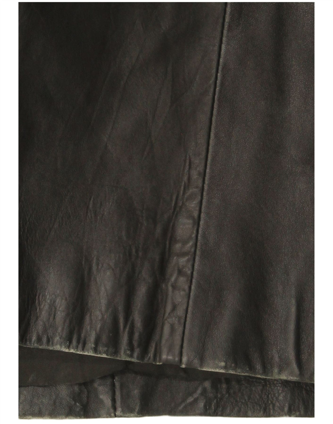 Vintage damski płaszcz skórzany UK 18 XL czarna skóra