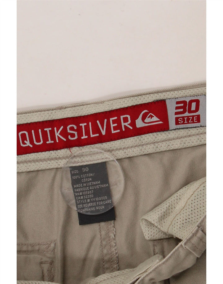 Męskie spodenki cargo QUIKSILVER W30 Średnioszary, bawełniany