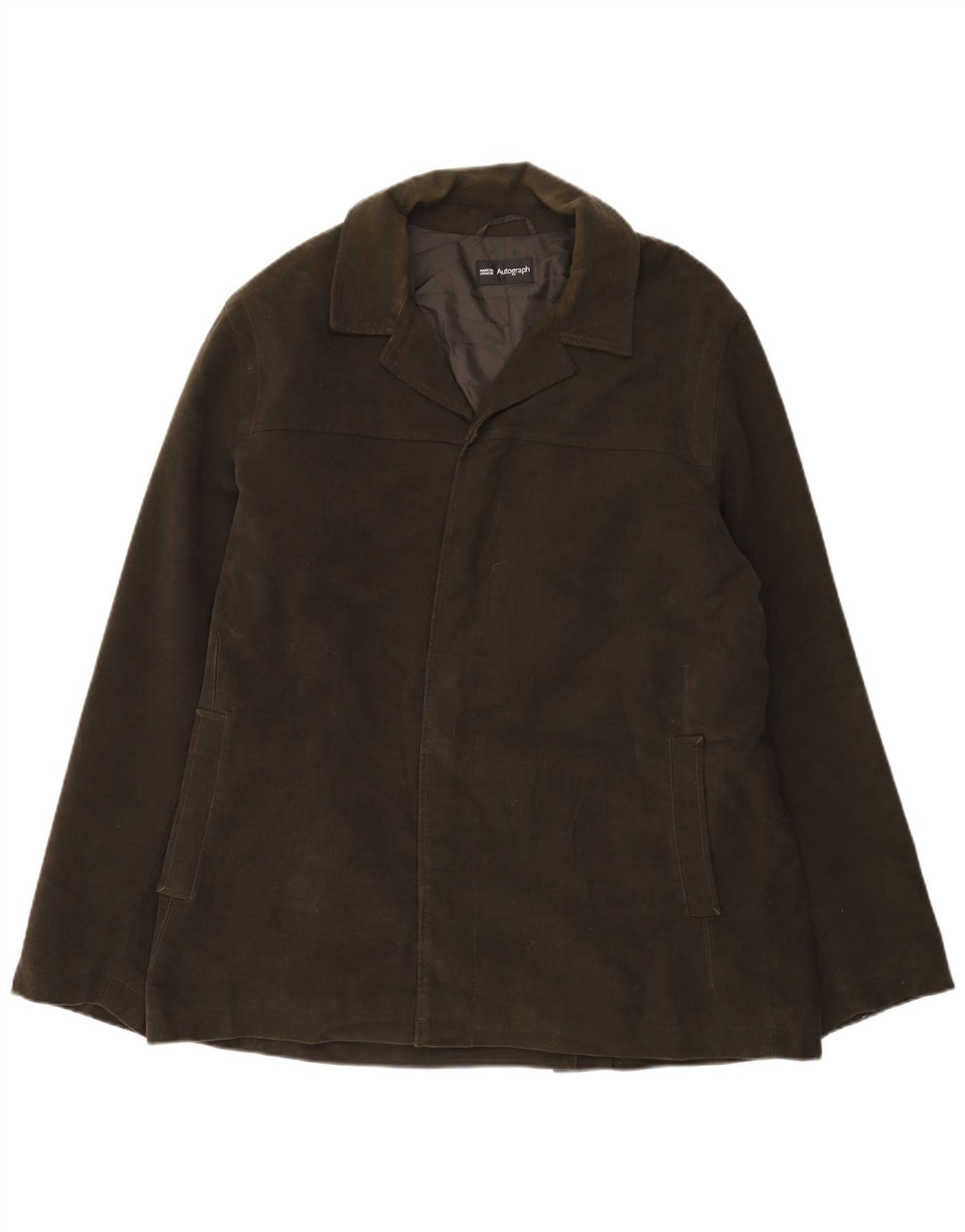Marks & Spencer Męska kurtka zamszowa z autografem, UK 42 XL, khaki