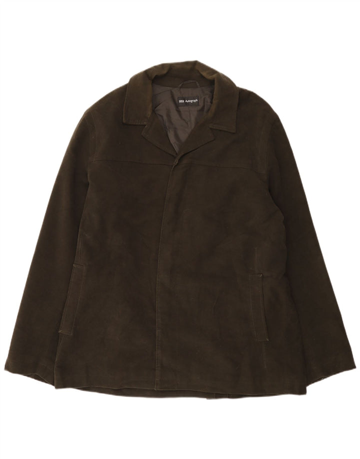 Marks & Spencer Męska kurtka zamszowa z autografem, UK 42 XL, khaki