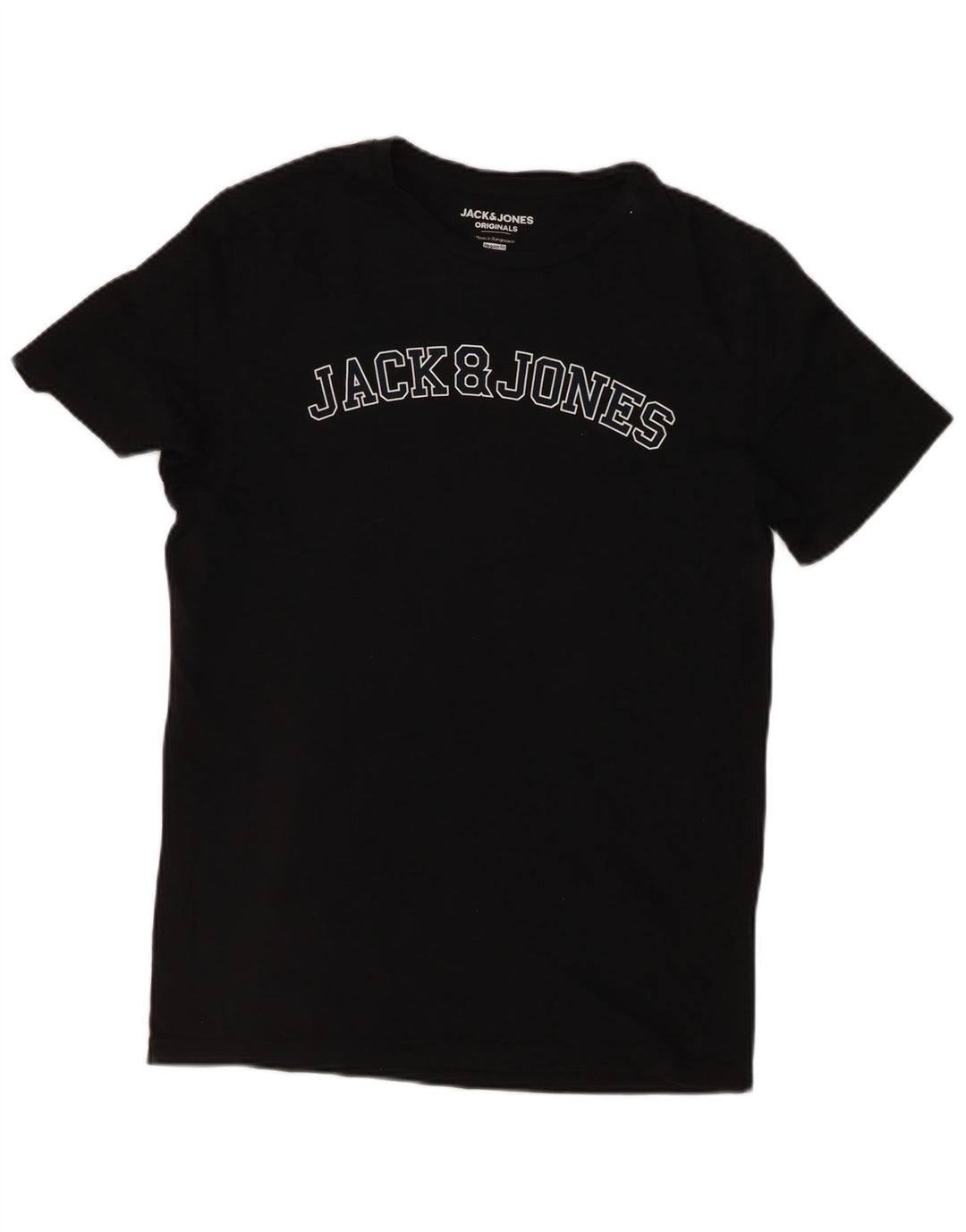 Męski T-shirt z grafiką Jack & Jones o regularnym kroju, średni czarny, bawełniany