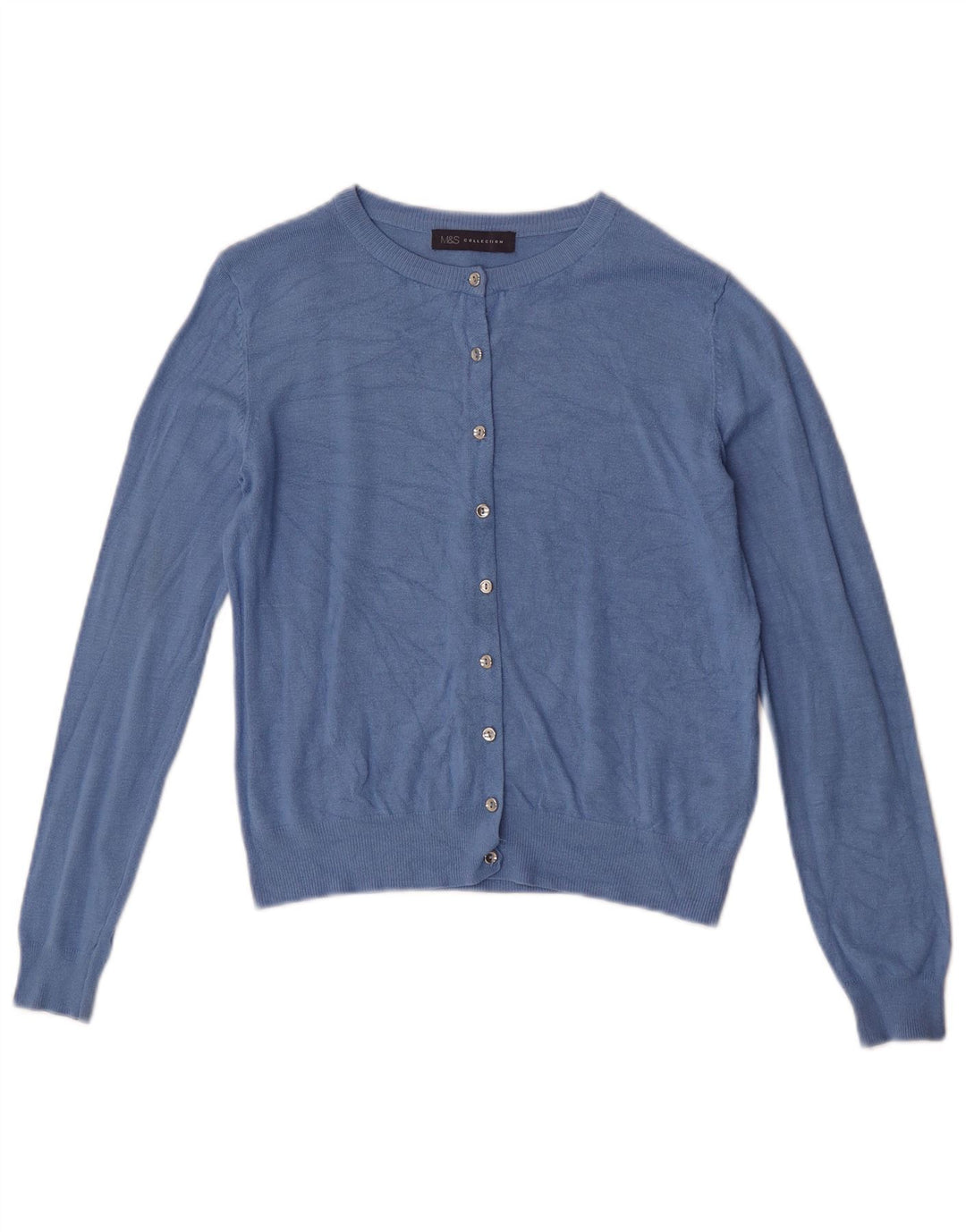 Marks & Spencer Krótki sweter damski UK 10 Small Blue Viscose